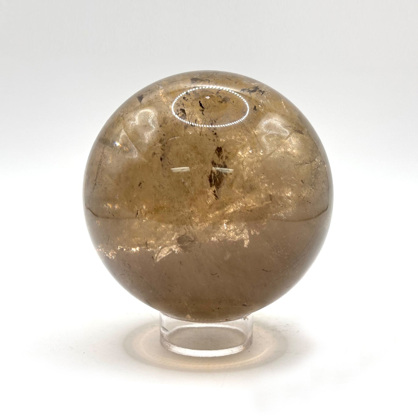 Natural Smoky Quartz Crystal Sphere Ball for Energy Healing, Meditation, Focus & Home Decorative Display - RBL348