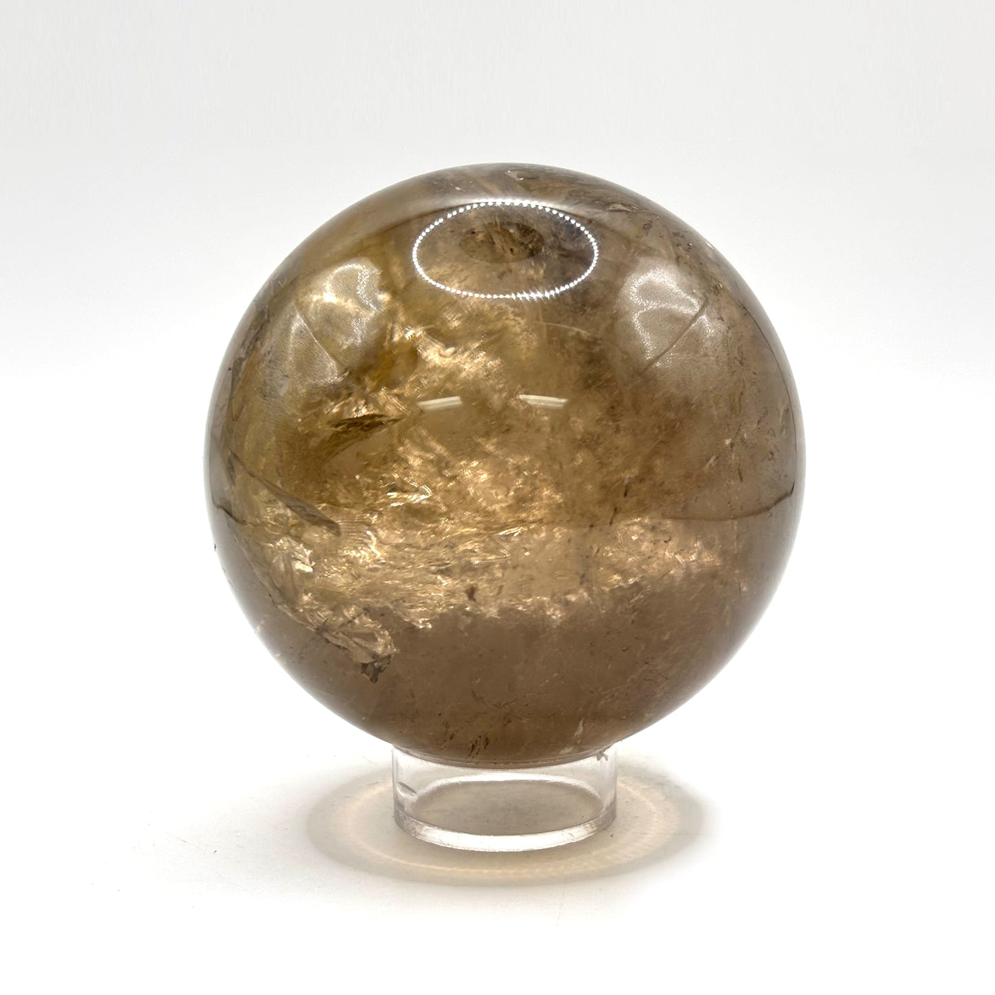 Natural Smoky Quartz Crystal Sphere Ball for Energy Healing, Meditation, Focus & Home Decorative Display - RBL348