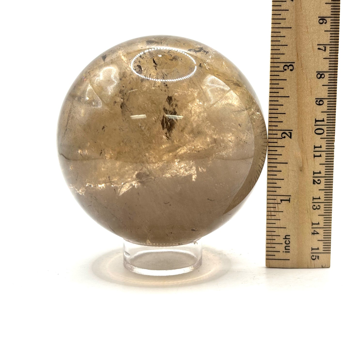 Natural Smoky Quartz Crystal Sphere Ball for Energy Healing, Meditation, Focus & Home Decorative Display - RBL348