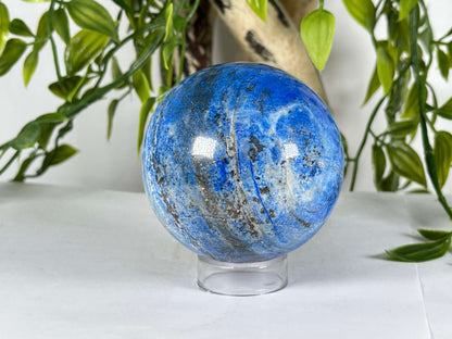 Premium Lapis Lazuli Stone Sphere Polished Crystal Ball Decor - RBL350