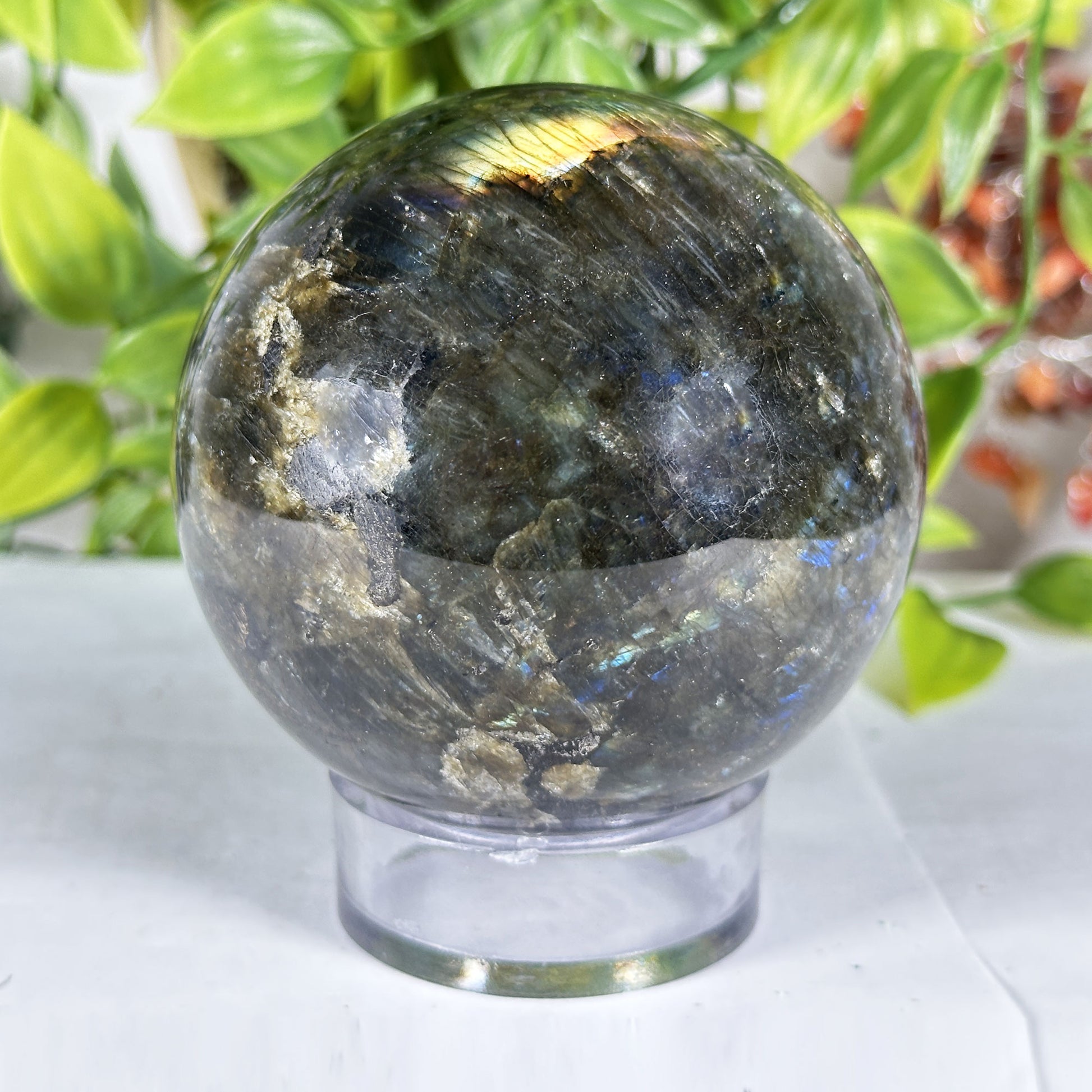 Polished Labradorite Crystal Sphere - Gem Avenue Retail