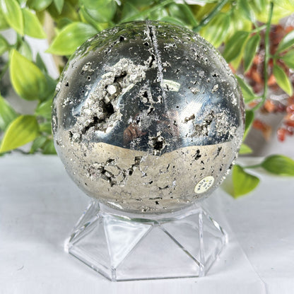 Polished Pyrite Crystal Sphere - Gem Avenue Retail