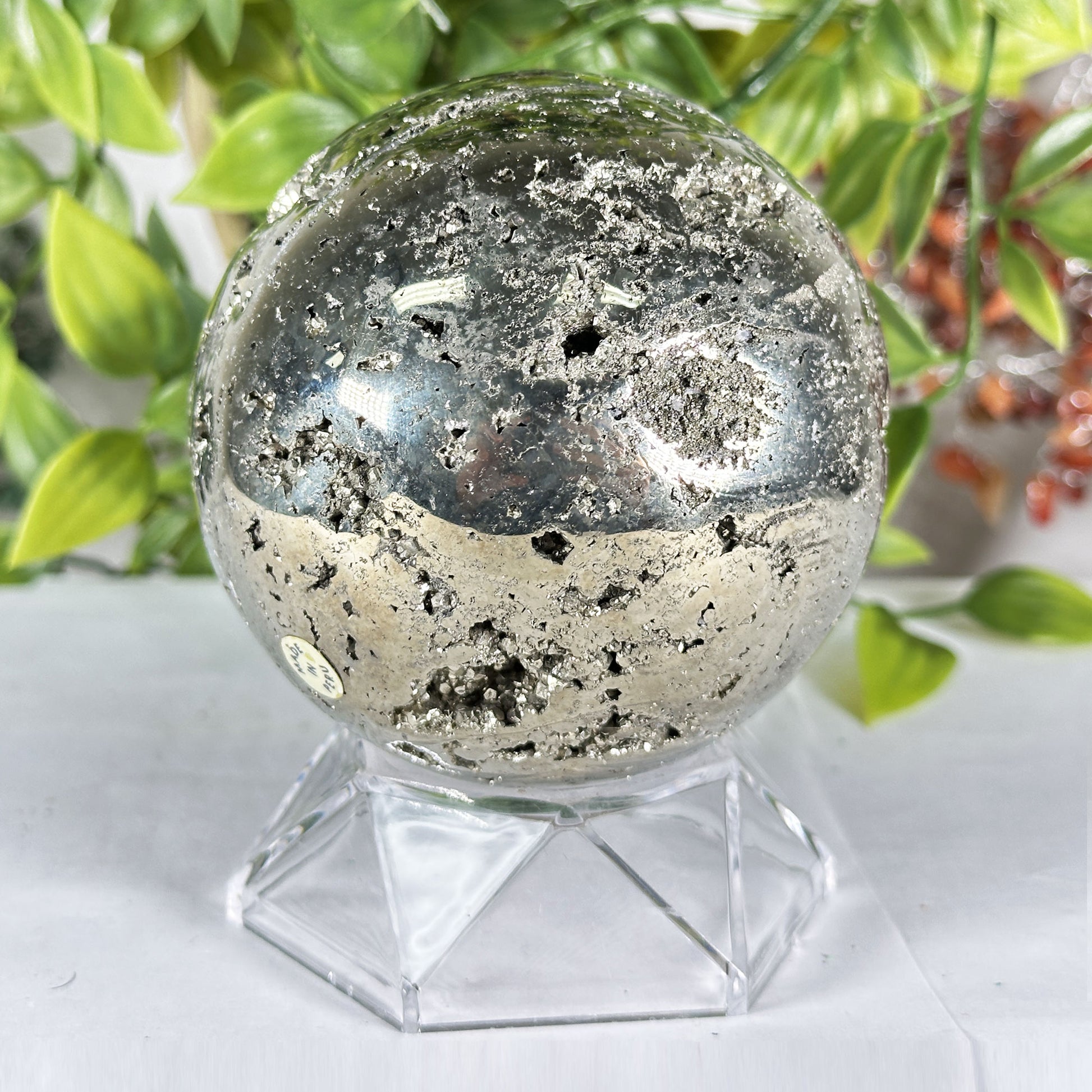 Polished Pyrite Crystal Sphere - Gem Avenue Retail