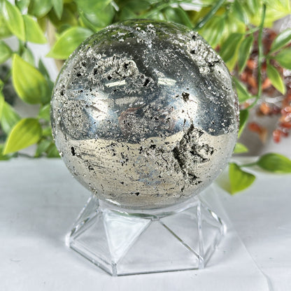 Polished Pyrite Crystal Sphere - Gem Avenue Retail