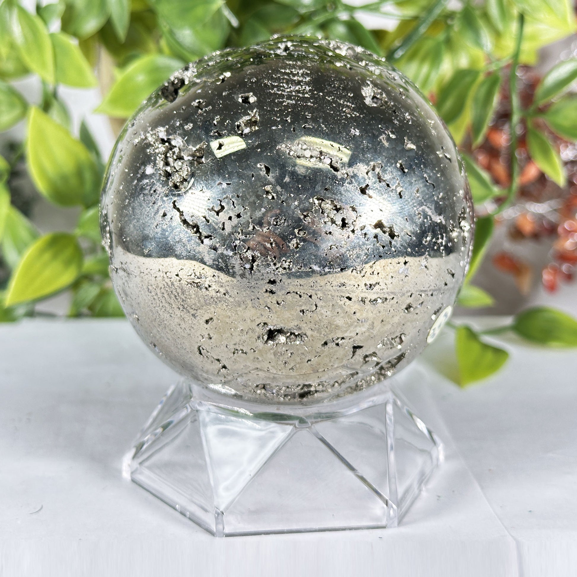 Polished Pyrite Crystal Sphere - Gem Avenue Retail