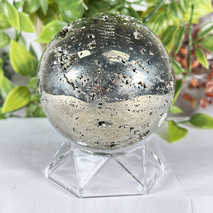 Polished Pyrite Crystal Sphere - Gem Avenue Retail