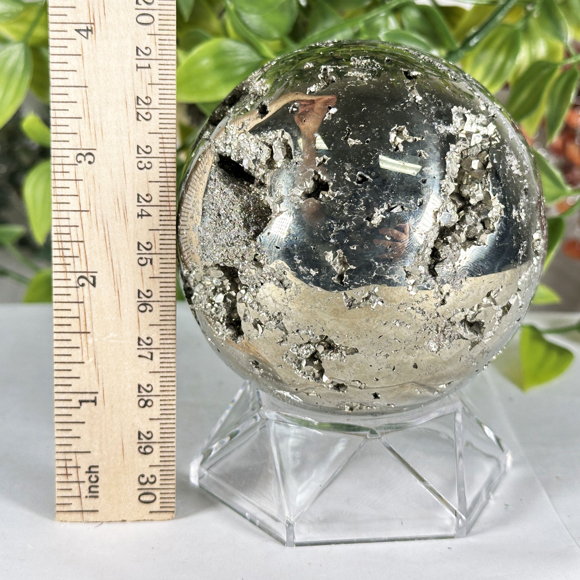Polished Pyrite Crystal Sphere - Gem Avenue Retail
