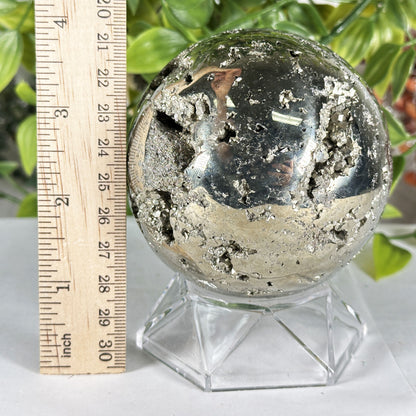 Polished Pyrite Crystal Sphere - Gem Avenue Retail