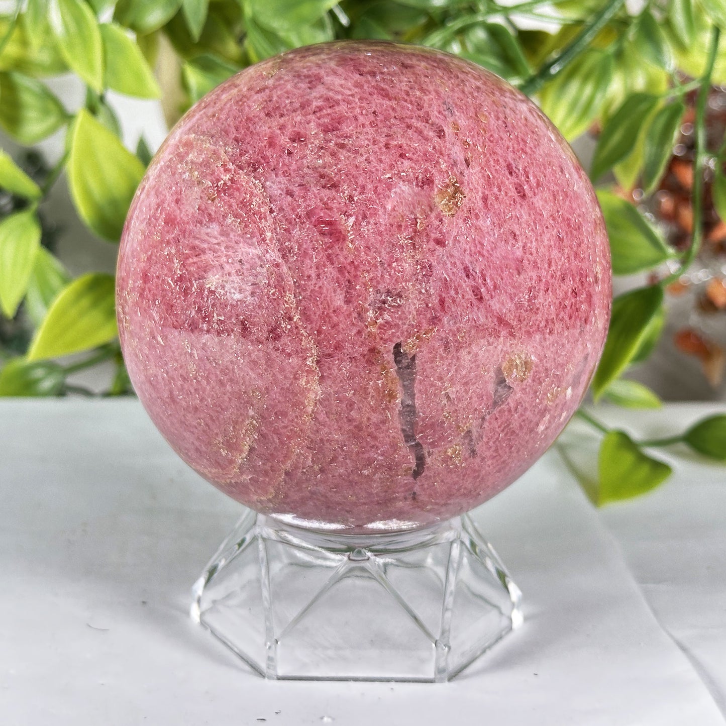 Polished Rhodonite Sphere - Gem Avenue Retail