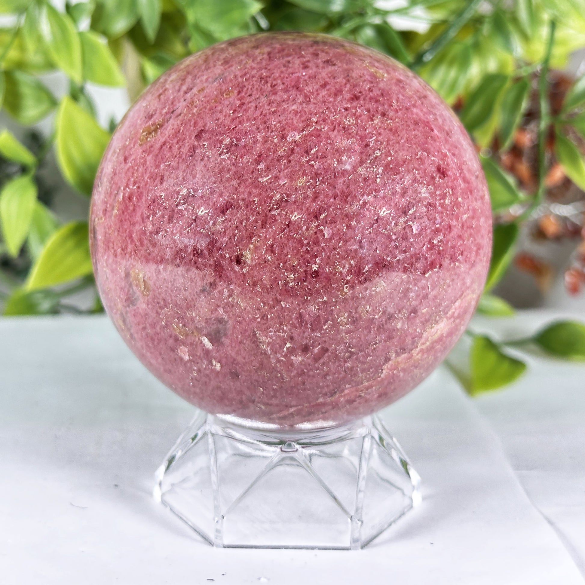 Polished Rhodonite Sphere - Gem Avenue Retail
