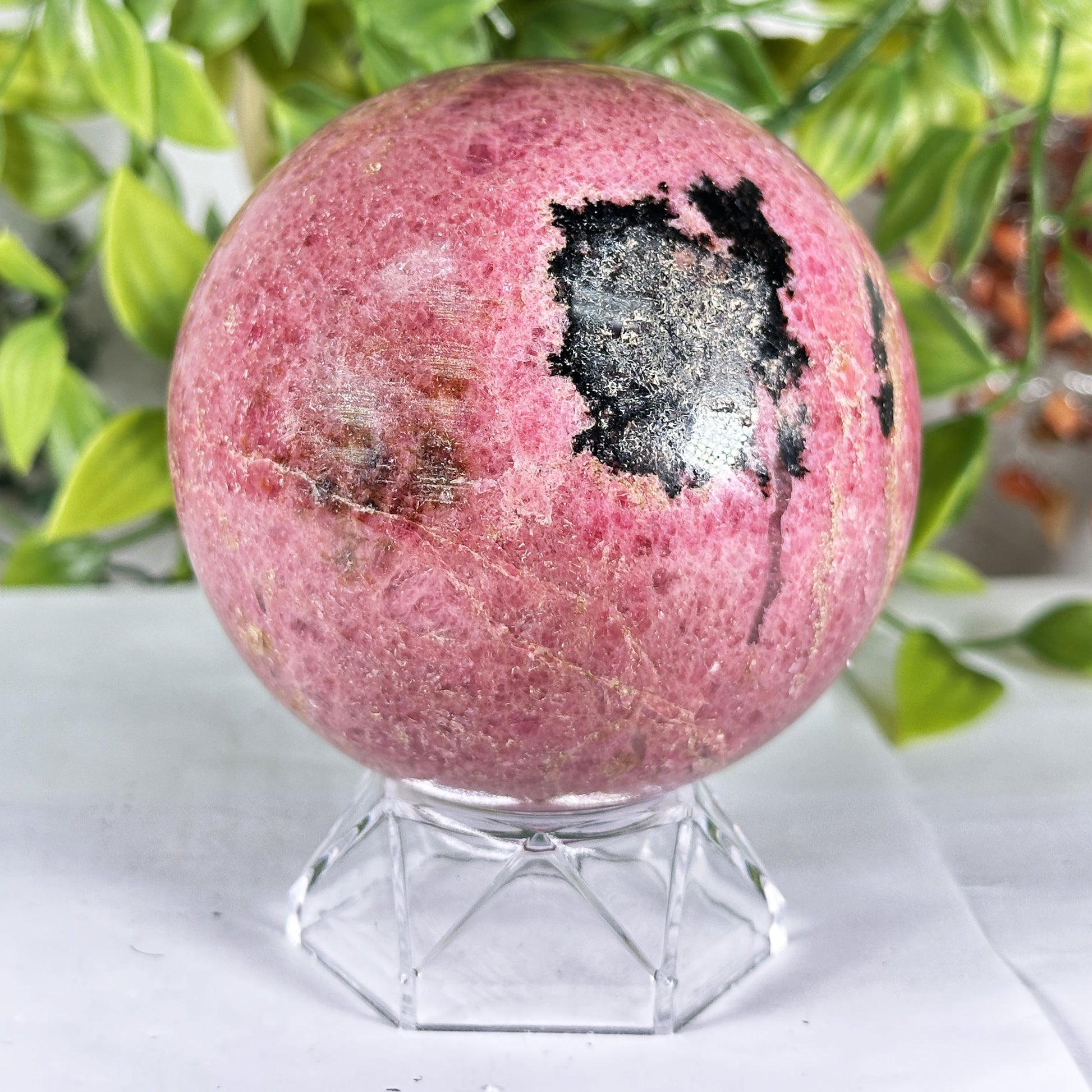 Polished Rhodonite Sphere - Gem Avenue Retail