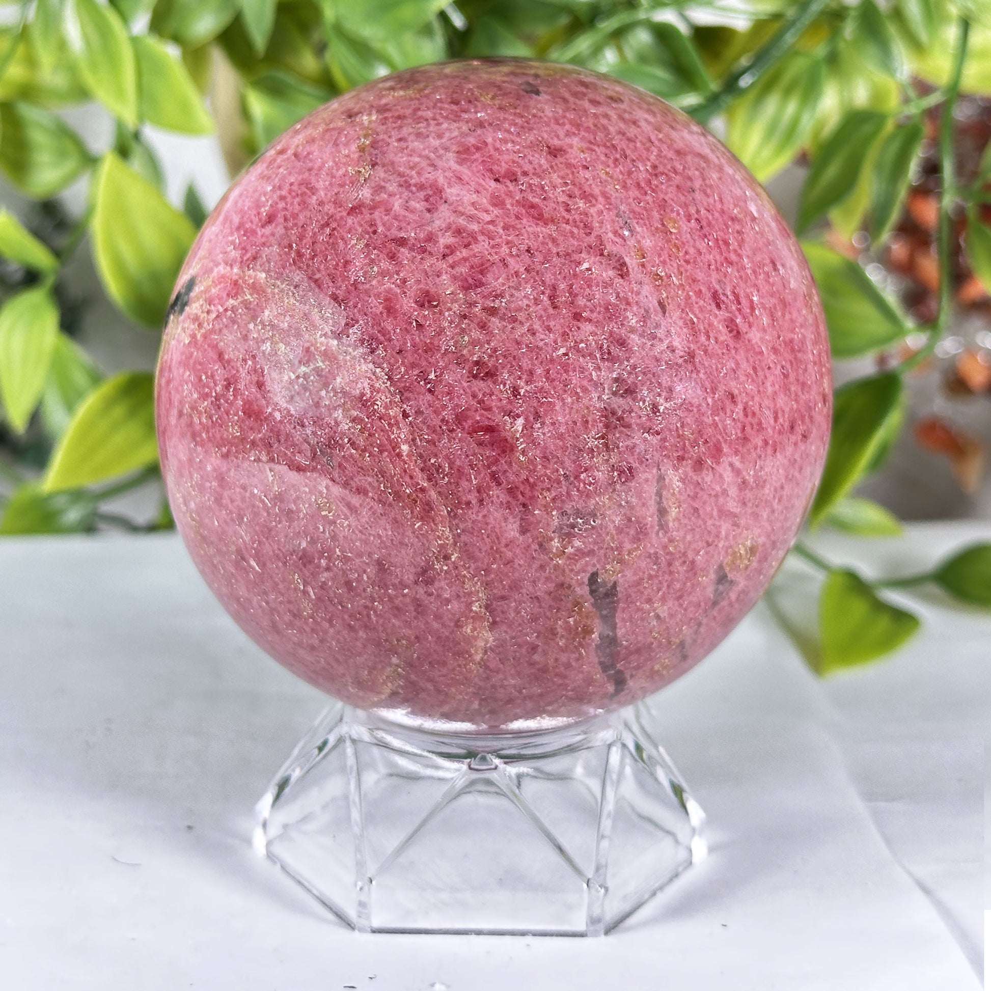 Polished Rhodonite Sphere - Gem Avenue Retail