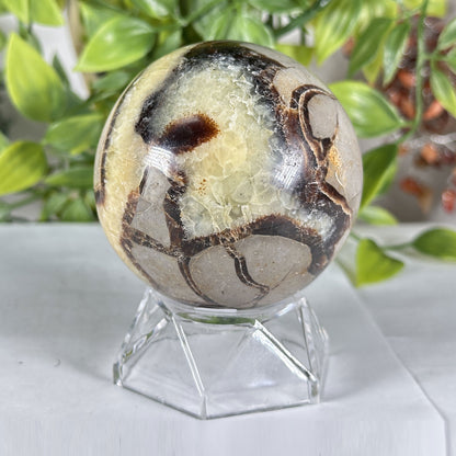 Polished Septarian Crystal Sphere - Gem Avenue Retail