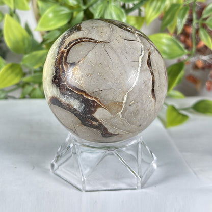 Polished Septarian Crystal Sphere - Gem Avenue Retail