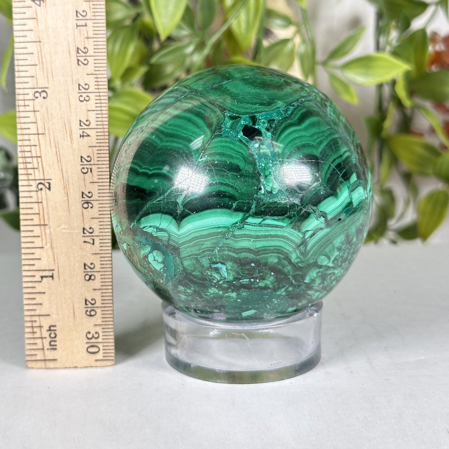 Malachite Crystal Sphere - Gem Avenue Retail