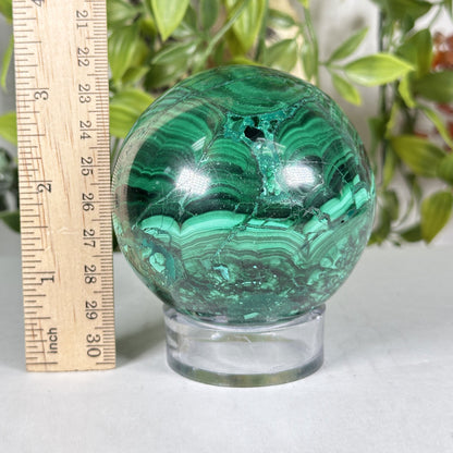 Malachite Crystal Sphere - Gem Avenue Retail