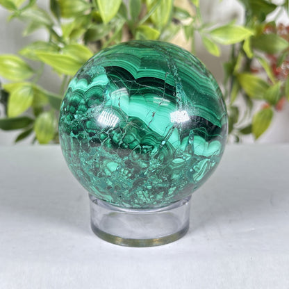 Malachite Crystal Sphere - Gem Avenue Retail