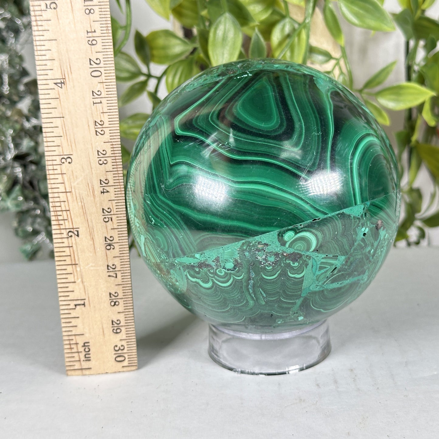 Malachite Crystal Sphere - Gem Avenue Retail 