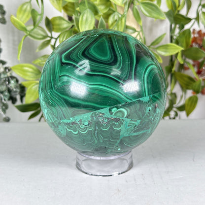 Malachite Crystal Sphere - Gem Avenue Retail 