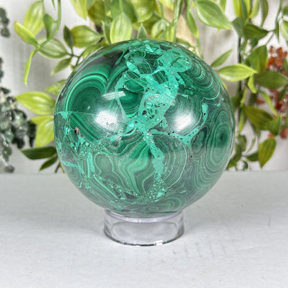 Malachite Crystal Sphere - Gem Avenue Retail 