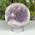 Natural Amethyst Druzy Sphere 3 Inch Brazilian Crystal Geode Ball Polished Display Stone Home Decor