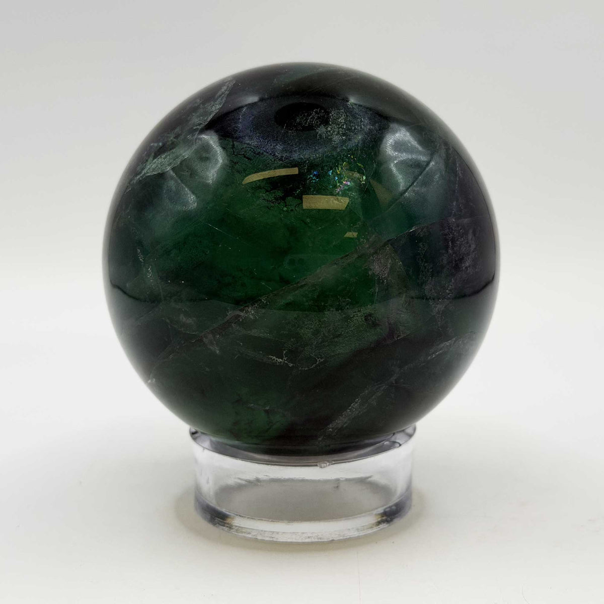 Natural Fluorite Crystal Sphere 2.5" Green Purple Gemstone - Gem Avenue Retail