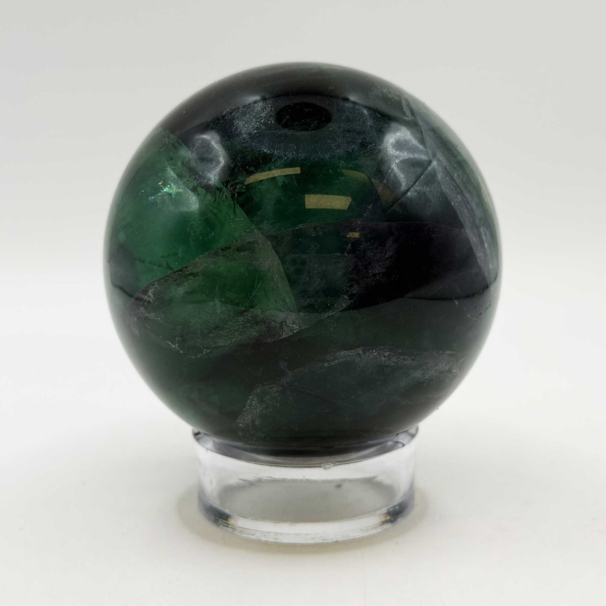 Natural Fluorite Crystal Sphere 2.5" Green Purple Gemstone - Gem Avenue Retail