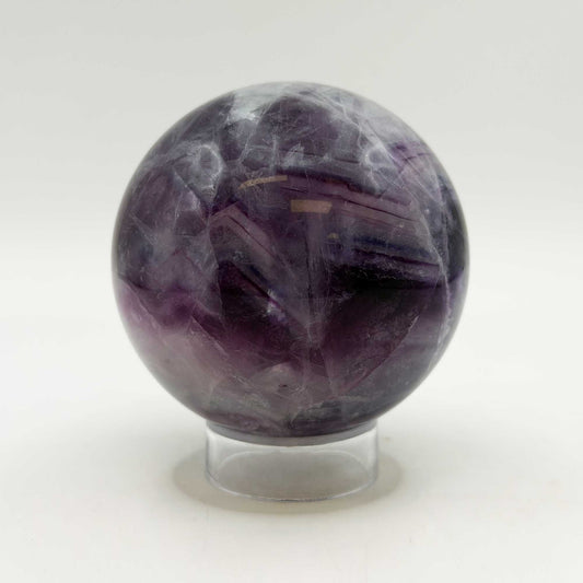 Purple Fluorite Crystal Sphere 2" Gemstone Specimen - Gem Avenue Retail