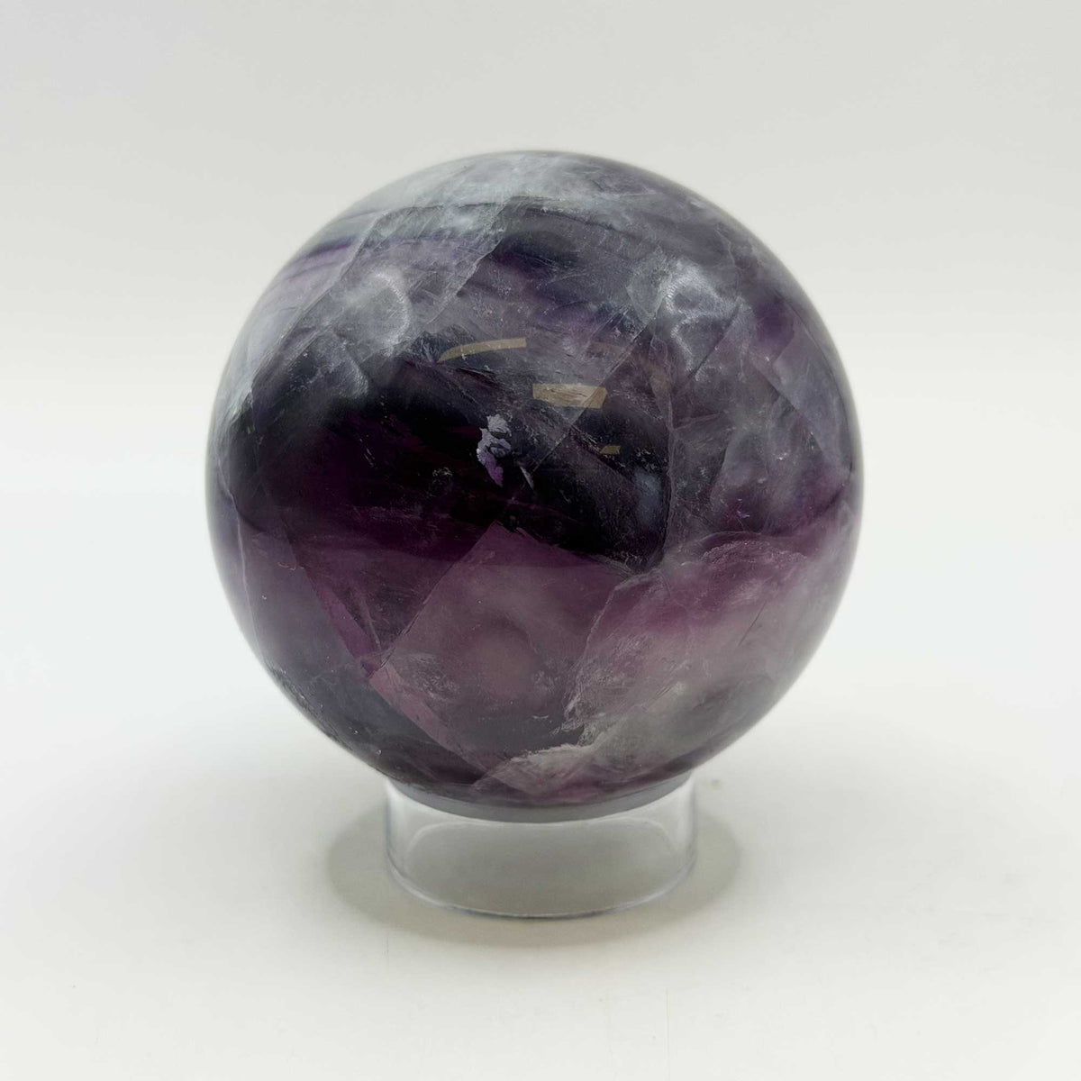 Purple Fluorite Crystal Sphere 2" Gemstone Specimen - Gem Avenue Retail