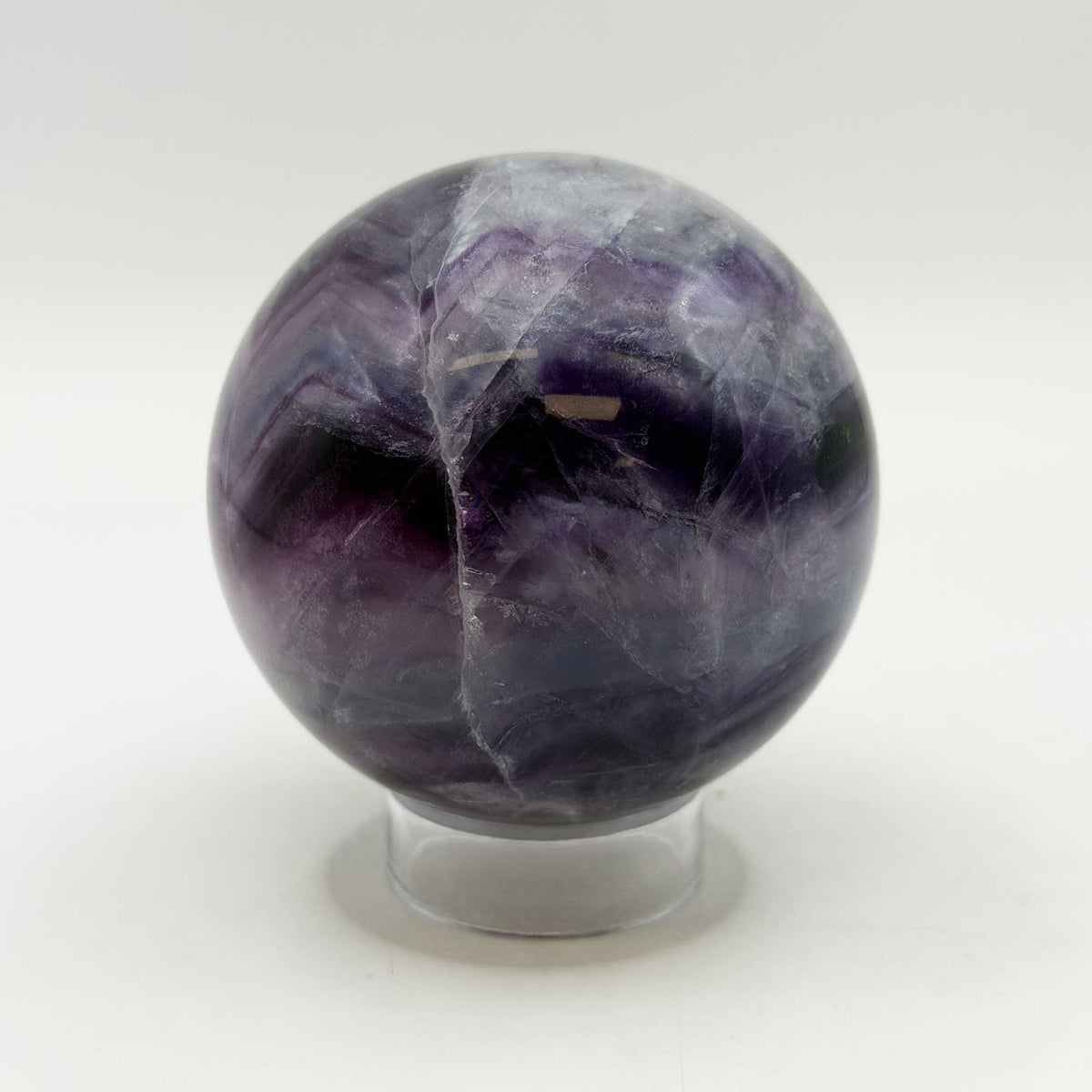Purple Fluorite Crystal Sphere 2" Gemstone Specimen - Gem Avenue Retail