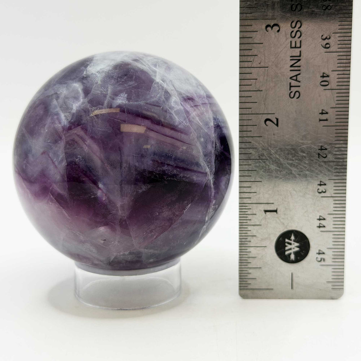 Purple Fluorite Crystal Sphere 2" Gemstone Specimen - Gem Avenue Retail