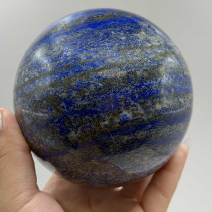 Natural Lapis Lazuli Crystal Sphere 3" Gemstone Display Specimen - Gem Avenue Retail