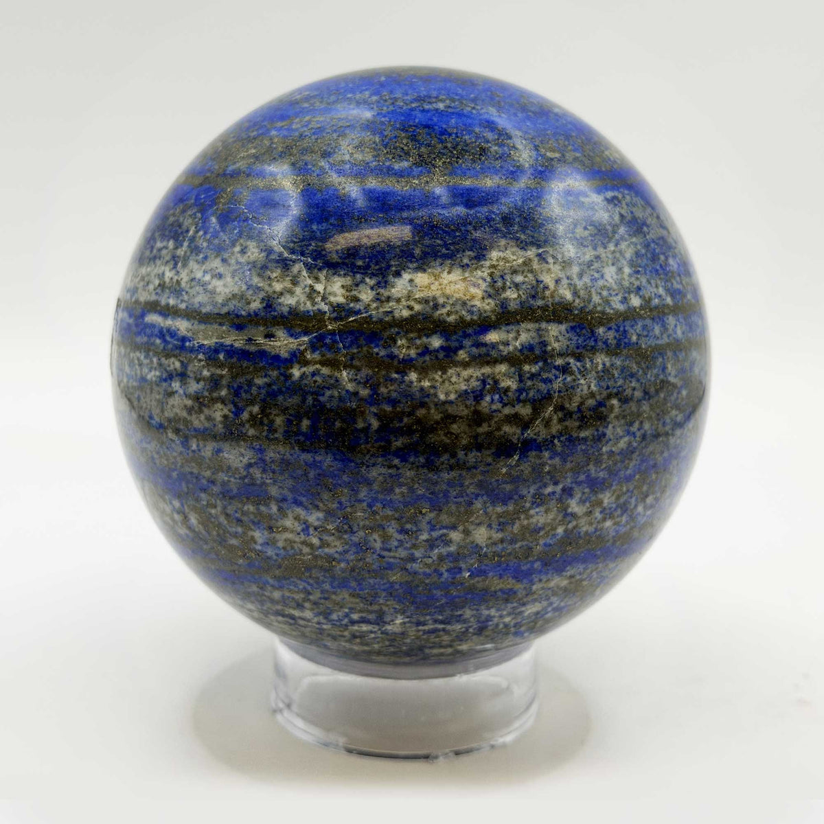 Natural Lapis Lazuli Crystal Sphere 3" Gemstone Display Specimen - Gem Avenue Retail