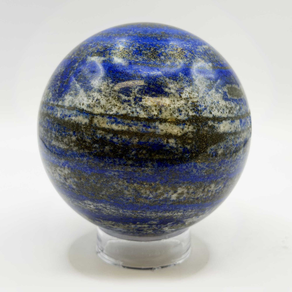 Natural Lapis Lazuli Crystal Sphere 3" Gemstone Display Specimen - Gem Avenue Retail