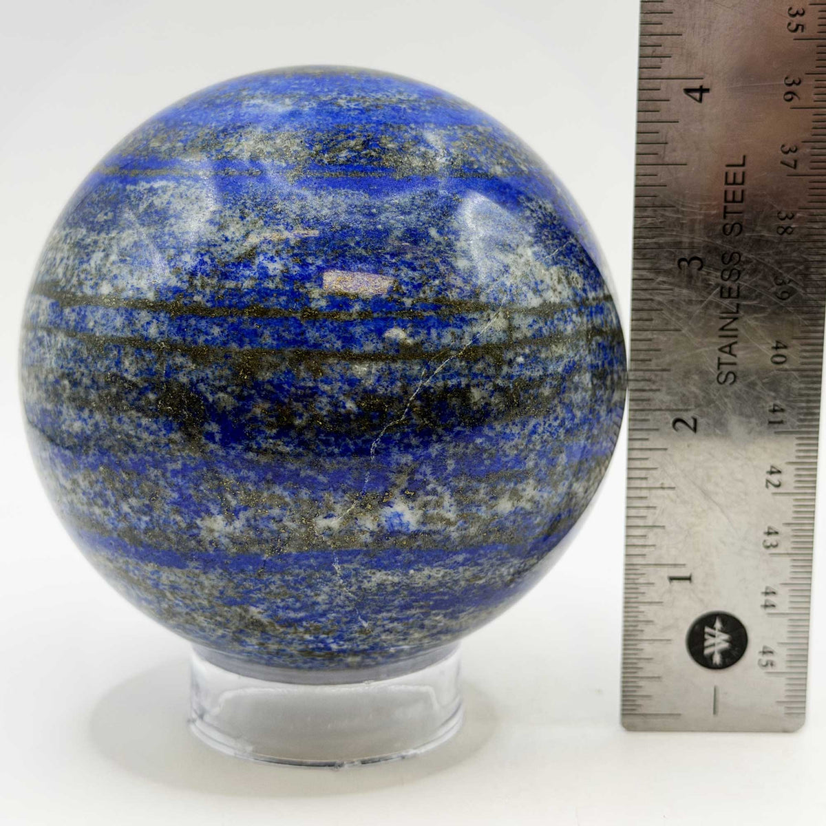 Natural Lapis Lazuli Crystal Sphere 3" Gemstone Display Specimen - Gem Avenue Retail