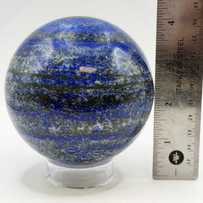 Natural Lapis Lazuli Crystal Sphere 3" Gemstone Display Specimen - Gem Avenue Retail