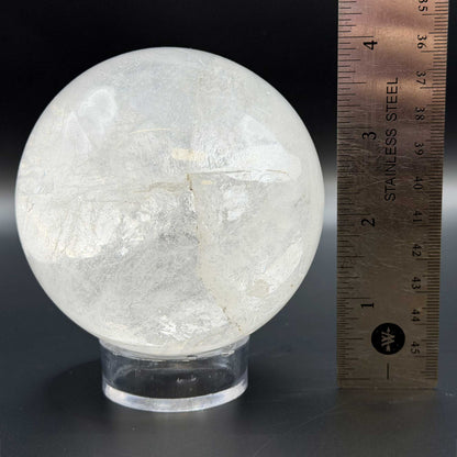 Natural Clear Quartz Crystal Sphere 3" - Gem Avenue Retail