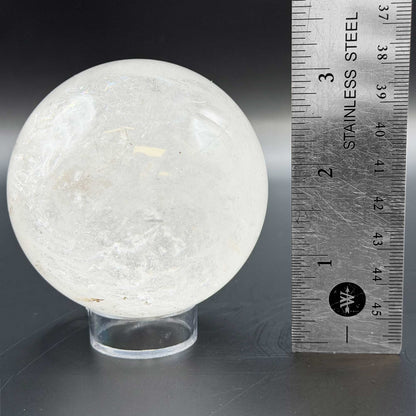 Natural Clear Quartz Crystal Sphere 2.5" - Gem Avenue Retail