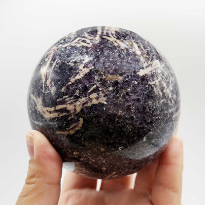 Natural Lepidolite Crystal Sphere - Gem Avenue Retail