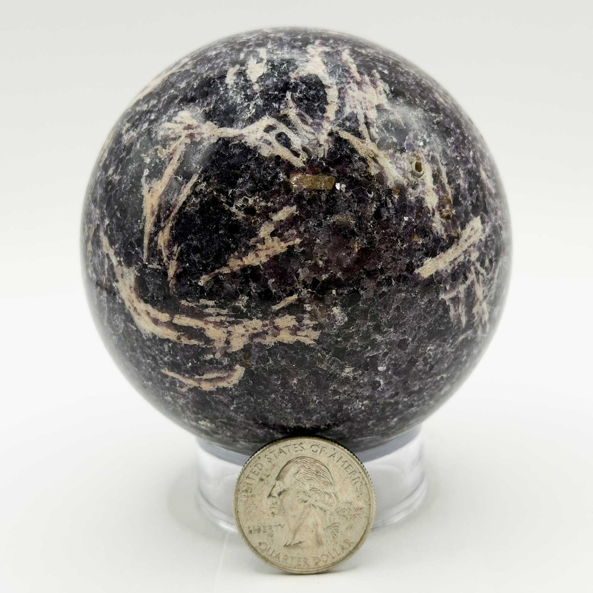 Natural Lepidolite Crystal Sphere - Gem Avenue Retail