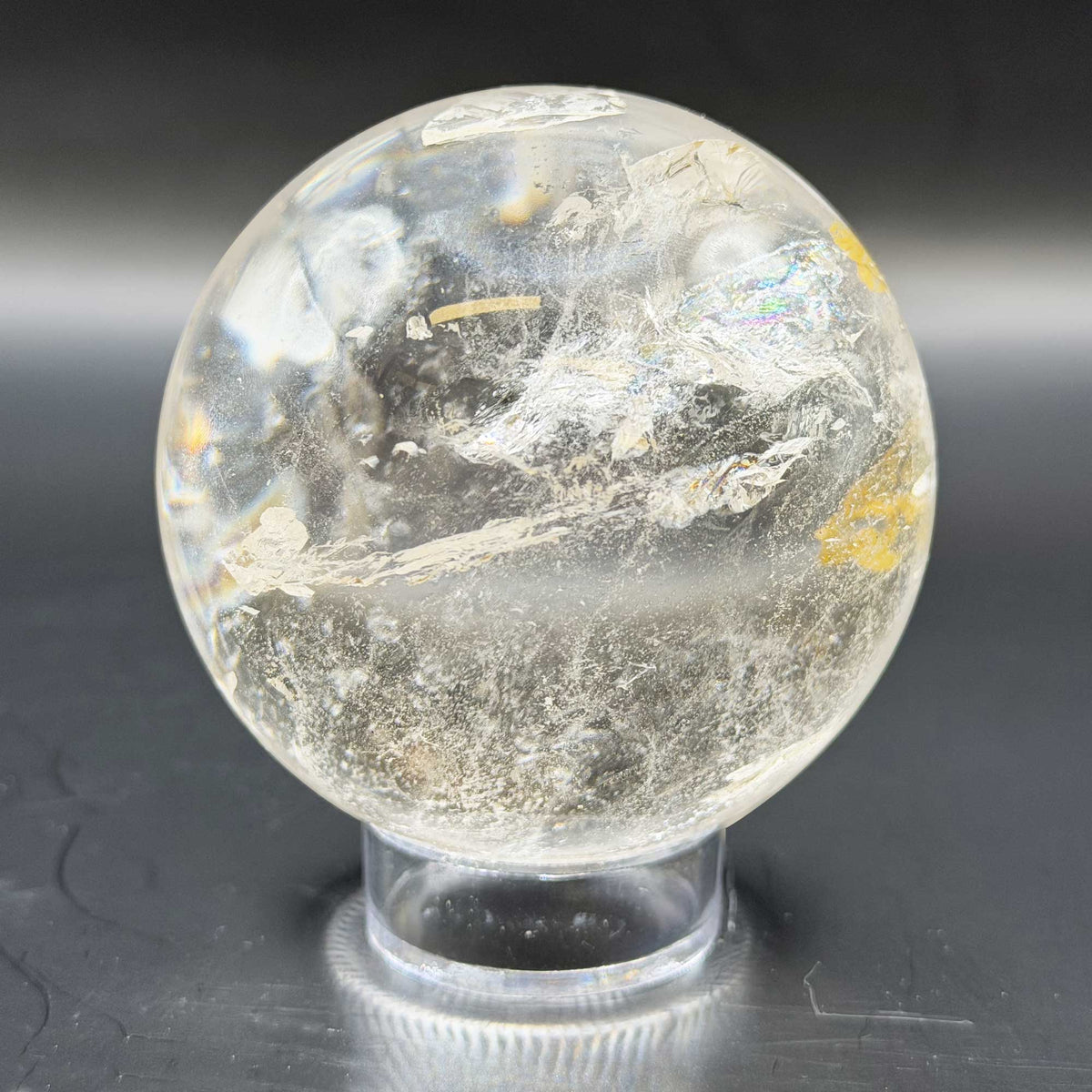 Natural Clear Quartz Crystal Sphere - Gem Avenue Retail