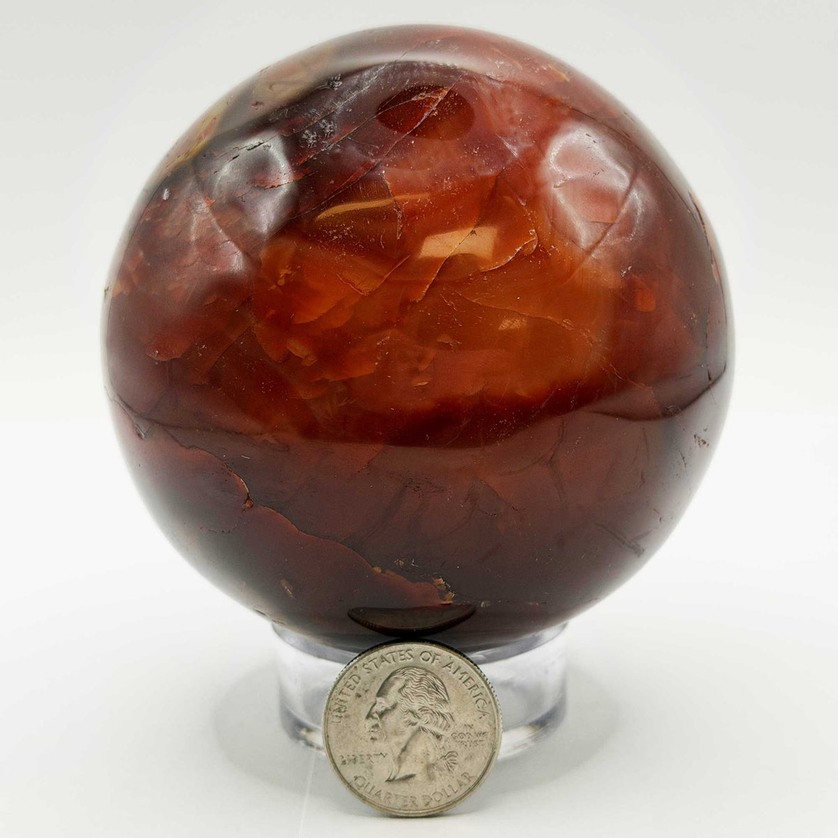 Natural Carnelian Crystal Sphere - Gem Avenue Retail