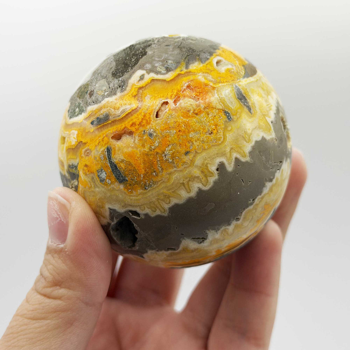Bumble Bee Jasper Crystal Sphere - Gem Avenue Retail