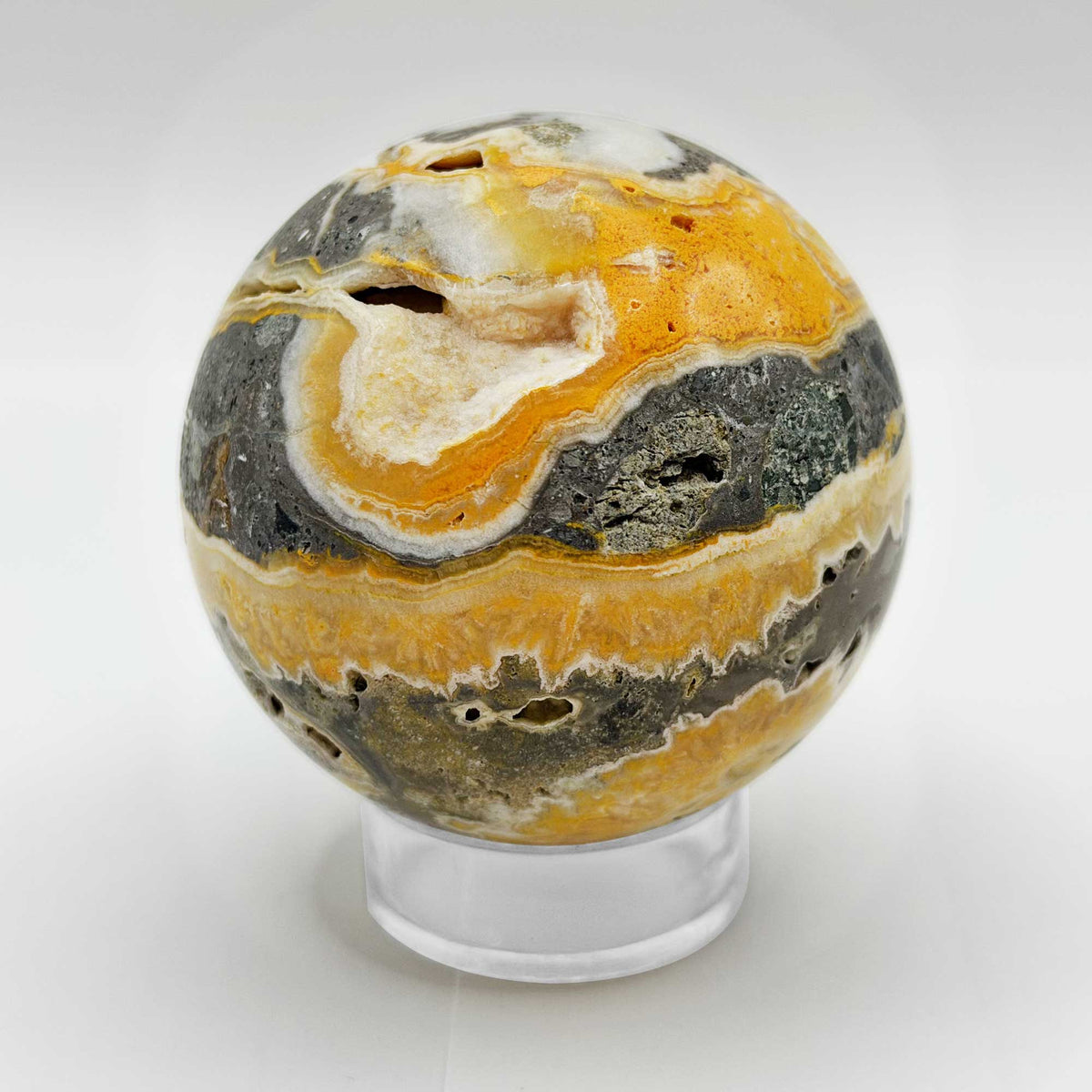Bumble Bee Jasper Crystal Sphere - Gem Avenue Retail