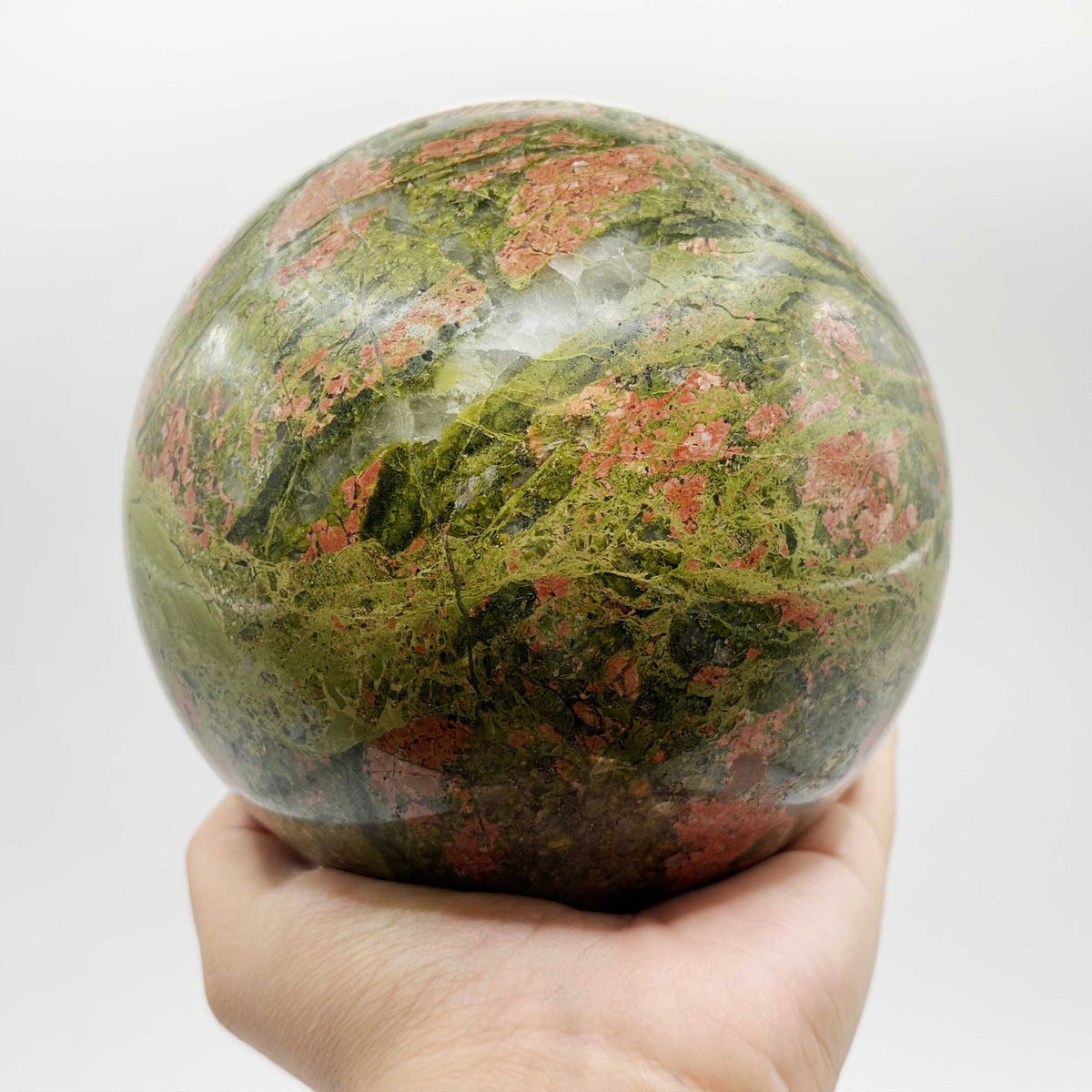 Unakite Crystal Sphere - Gem Avenue Retail