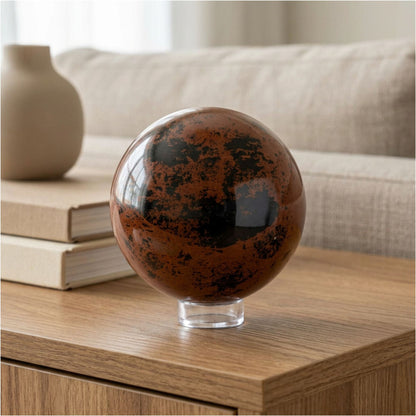 Mahogany Obsidian Crystal Sphere - Gem Avenue Retail