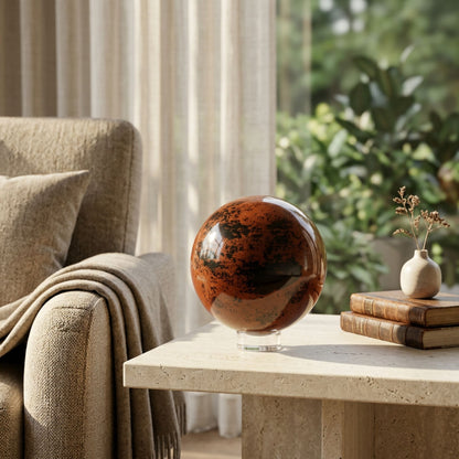 Mahogany Obsidian Crystal Sphere - Gem Avenue Retail