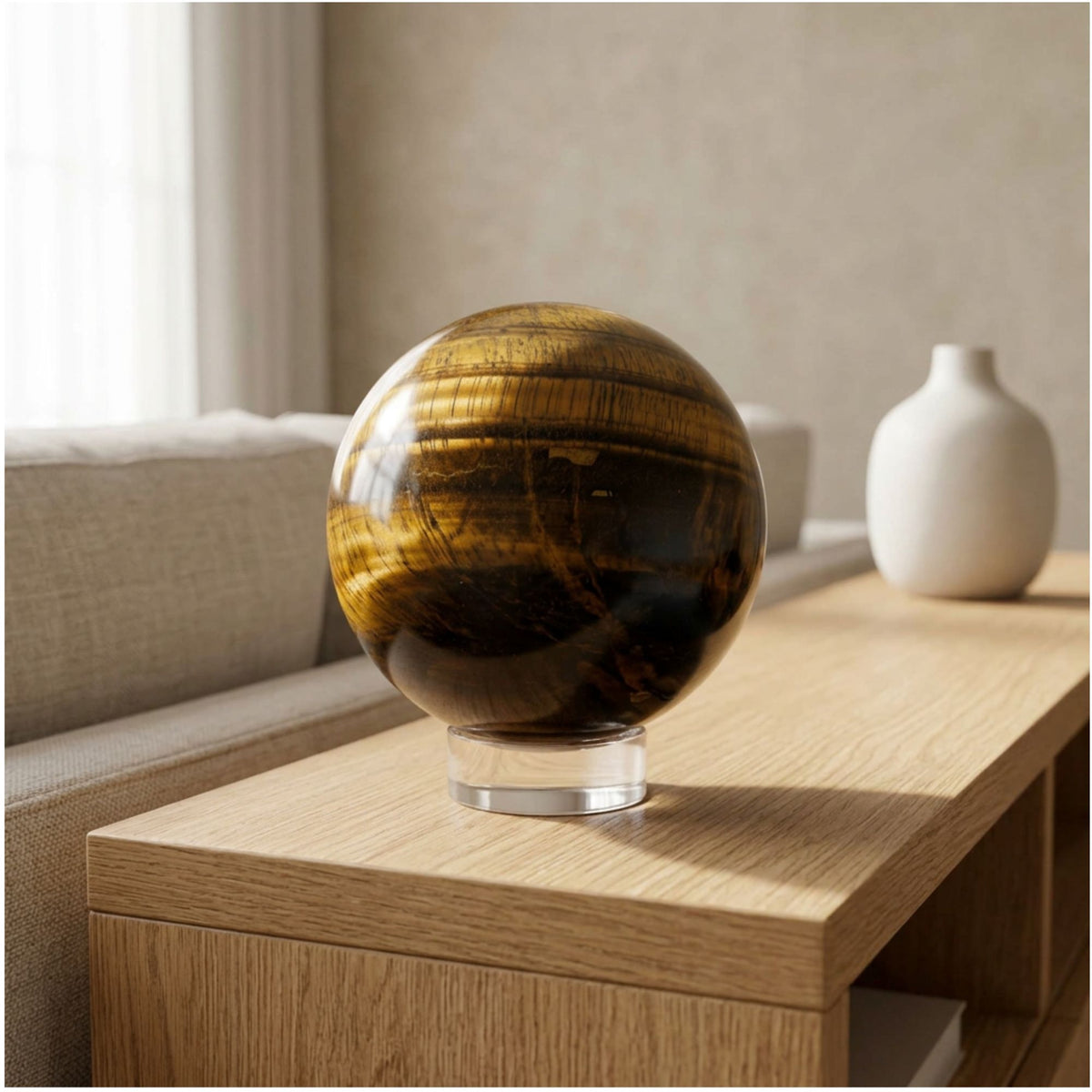 Tiger Eye Gemstone Sphere - Gem Avenue Retail