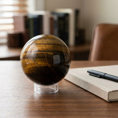 Tiger Eye Gemstone Sphere - Gem Avenue Retail