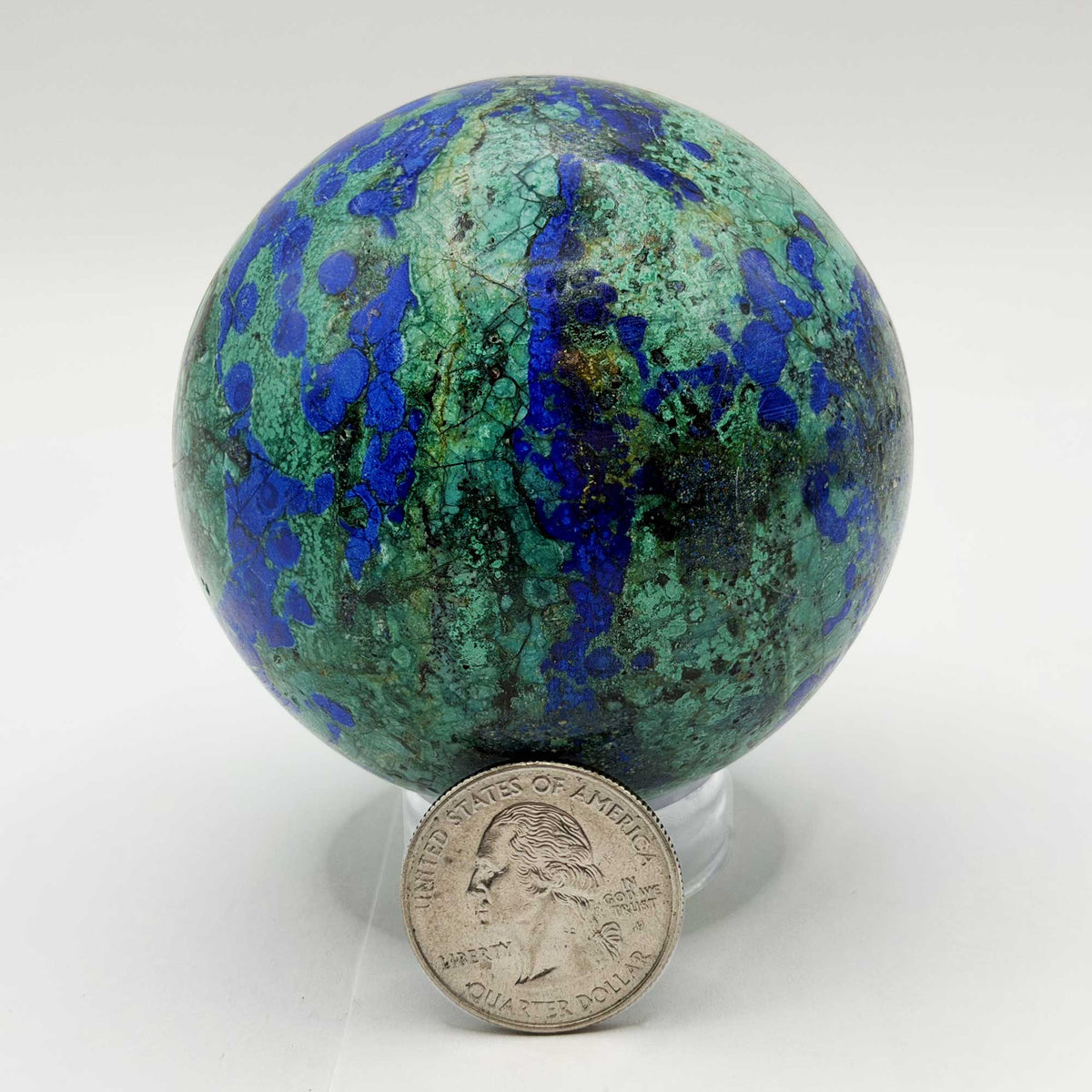 Azurite Malachite Gemstone Sphere - Gem Avenue Retail